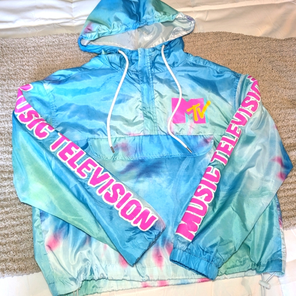 Retro Tie-dye MTV Windbreaker
